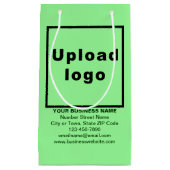 ビジネスブランドオンライトグリーンスモールサイズ抱き枕 スモールペーパーバッグ (正面)