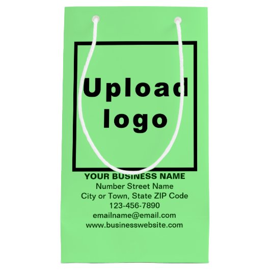 ビジネスブランドオンライトグリーンスモールサイズ抱き枕 スモールペーパーバッグ (正面)