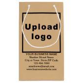 ビジネスブランドオンライトブラウンスモールサイズ抱き枕 スモールペーパーバッグ (裏面)