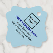 ビジネスブランドオンライトブルーファンシースクエアラベル フェイバータグ (裏面)