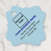 ビジネスブランドオンライトブルーファンシースクエアラベル フェイバータグ (正面)