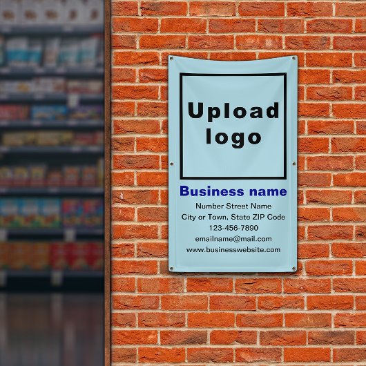 ビジネスブランドオンライトブルーポートレートバナー 横断幕