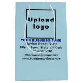 ビジネスブランドオンライトブルー中サイズ抱き枕 ミディアムペーパーバッグ (正面)