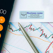 ビジネスブランドオンライトブルー差出人住所ラベル ラベル