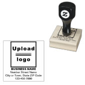 ビジネスブランドスクエア型木印 ラバースタンプ (押印)