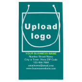 ビジネスブランドティール（緑がかった色）グリーンスモールサイズ抱き枕 スモールペーパーバッグ (裏面)