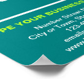 ビジネスブランドティール(緑がかった色)グリーンスモールポスター ポスター (角)