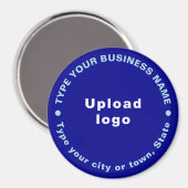 ビジネスブランドブルー丸型磁石 マグネット (正面/裏面)