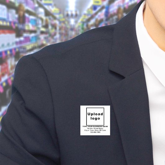 ビジネスブランドホワイトスクエアネームタグ 名札