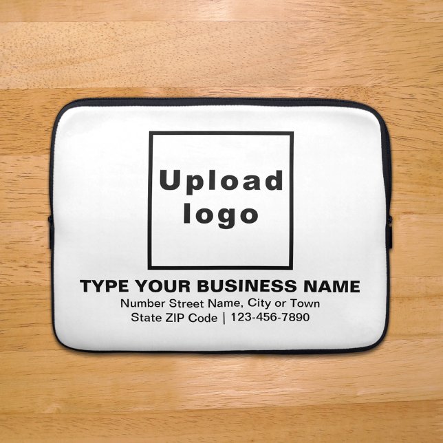 ビジネスブランドホワイトラップトップスリーブ ラップトップスリーブ (Your business brand on white laptop sleeve.)