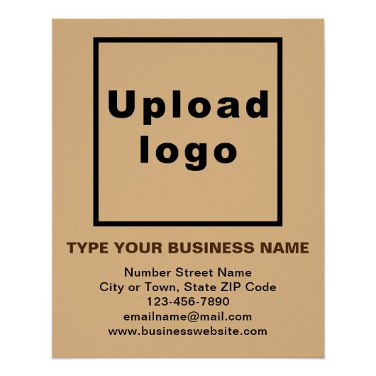 ビジネスブランドライトブラウン光沢ポスター ポスター (正面)