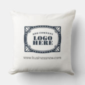 ビジネスブランドロゴとWebサイトの追加カスタム方法 クッション (正面)