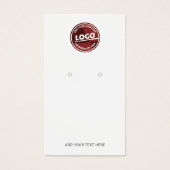 ビジネスブランドロゴのイヤリングディスプレイカードの追加 (正面)