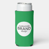 ビジネスブランド会社のロゴグリーンホワイト スリム缶クーラー (Seltzer裏面)