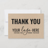 ビジネスブランド会社ロゴブラッククラフトありがとう サンキューカード (正面)