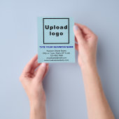 ビジネスブランド名オンライトブルーフライヤー チラシ (手)