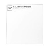 ビジネスブランド白黒見出し小 ノートパッド (正面)