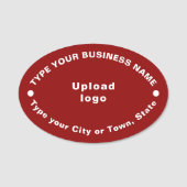 ビジネスブランド赤い楕円形の名前タグ 名札 (正面)