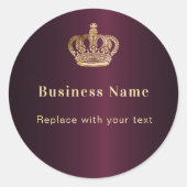 ビジネスブルゴーニュ金ゴールド王室のクラウン ラウンドシール (正面)
