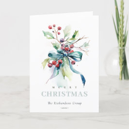 ビジネスブルーグリーンウィンターベリーのロ企業のゴ シーズンカード