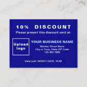 ビジネスブルー割引カード 割引カード (正面)