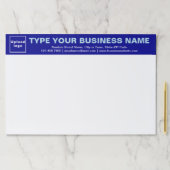 ビジネスブルー見出し大きなティアウェイ紙パッド ペーパーパッド (インサイチュ)