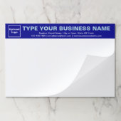 ビジネスブルー見出し大きなティアウェイ紙パッド ペーパーパッド (折り畳み)