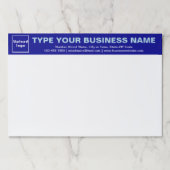 ビジネスブルー見出し大きなティアウェイ紙パッド ペーパーパッド (正面)