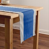 ビジネスブルー&グレー文字テンプレート ショートテーブルランナー (インサイチュ)