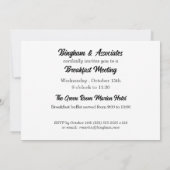 ビジネスブレックファーストミーティングプロフェッショナルギャザー 招待状 (裏面)