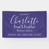 ビジネスブレッド&ブレックファーストモダンシンプルパープル 横断幕 (横)