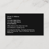 ビジネスブローカー及びネットワークマーケティング 名刺 (裏面)