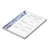 ビジネスプランナー 白と黒 青 💙 ノートパッド (回転)