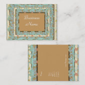 ビジネスプロファイルカードヴィンテージブルータン 名刺 (正面/裏面)