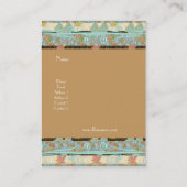 ビジネスプロファイルカードヴィンテージブルータン 名刺 (裏面)