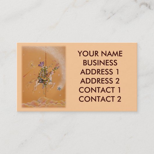 ビジネスプロファイルカード、回転木馬ジェスター 名刺 (正面)