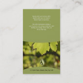 ビジネスプロフィールのワイナリーのブドウ園のブドウのワイン 名刺 (裏面)