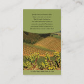 ビジネスプロフィールのワイナリーのブドウ園のブドウ 名刺 (裏面)