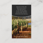 ビジネスプロフィールのワイナリーのブドウ園のブドウ 名刺 (裏面)