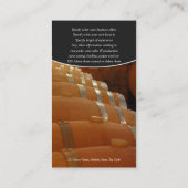 ビジネスプロフィールのワイナリーセラーのブドウ園のブドウ 名刺 (裏面)