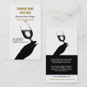 ビジネスプロフィールのワイン生産者のソムリエのワイン 名刺 (正面/裏面)