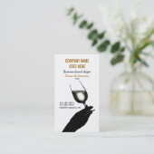 ビジネスプロフィールのワイン生産者のソムリエのワイン 名刺 (スタンド正面)