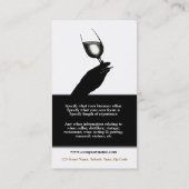 ビジネスプロフィールのワイン生産者のソムリエのワイン 名刺 (裏面)