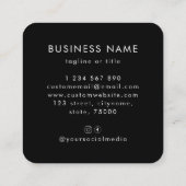 ビジネスプロフェッショナルカスタムロゴQRコード会社 スクエア名刺 (裏面)