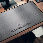 ビジネスプロフェッショナルグレイモノグラムのデスクマット デスクマット