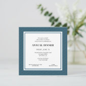 ビジネスプロフェッショナルディナー |青い幾何学的 招待状 (スタンド正面)
