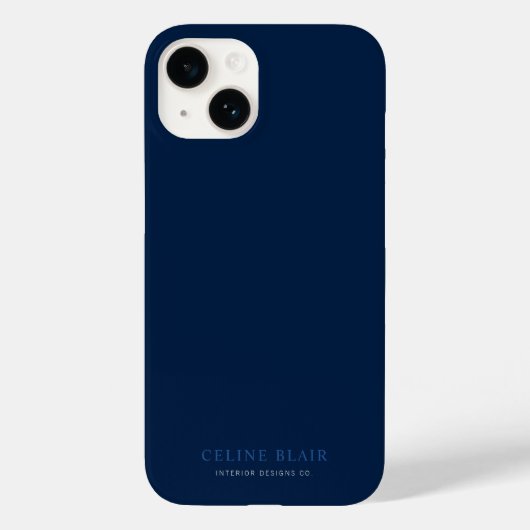 ビジネスプロフェッショナルミニマリストネイビーブルー Case-Mate iPhoneケース (裏面)