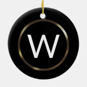 ビジネスプロフェッショナルミニマリストモノグラムオーナメント セラミックオーナメント (裏面)
