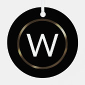 ビジネスプロフェッショナルミニマリストモノグラムオーナメント メタルオーナメント (裏面)