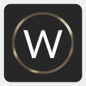 ビジネスプロフェッショナルミニマリストモノグラムシール スクエアシール (正面)